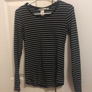 A black and white striped shirt